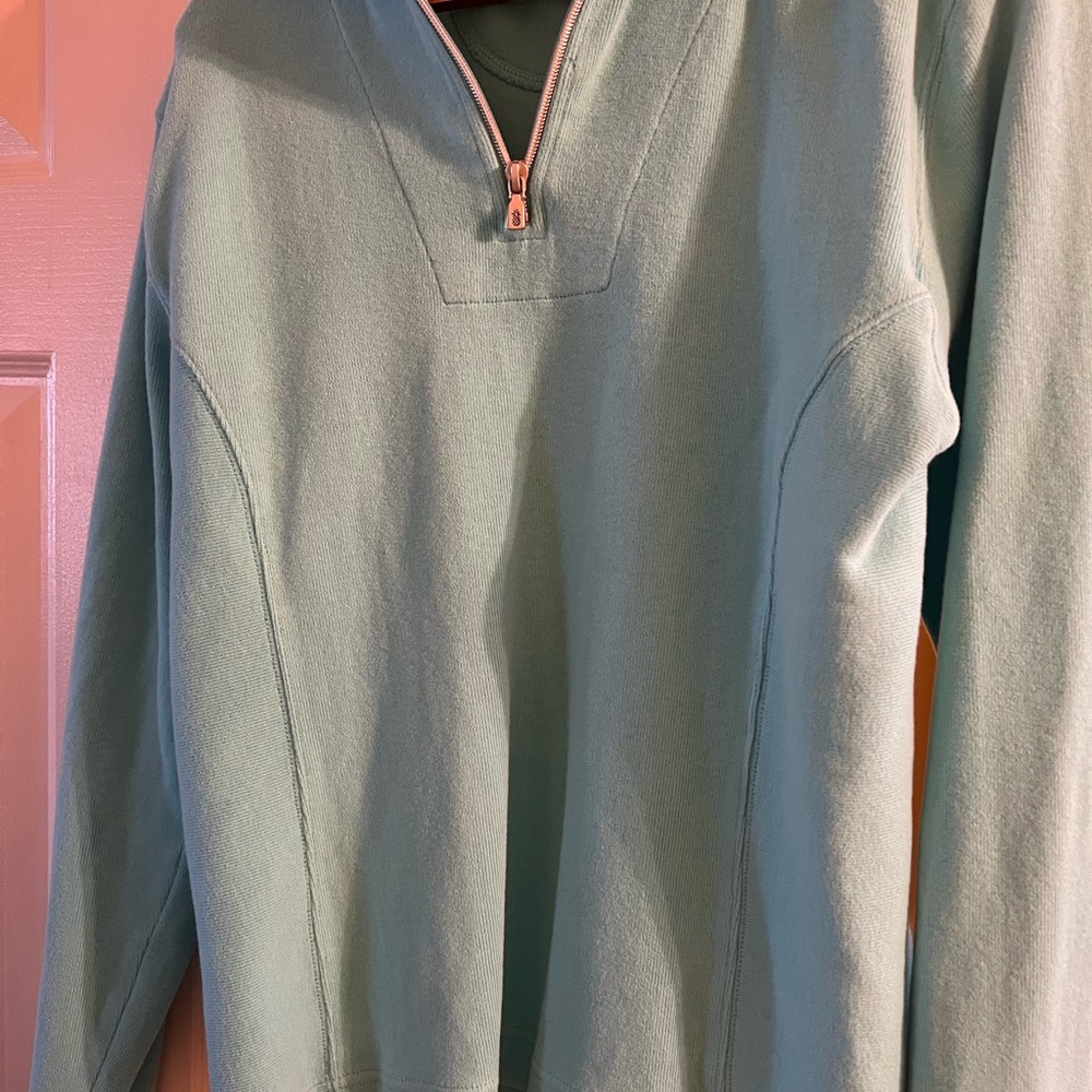 Tommy Bahama aqua blue  Zip-Up Sweater